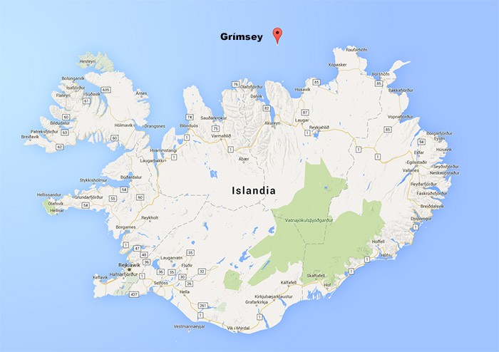 Grímsey mapa