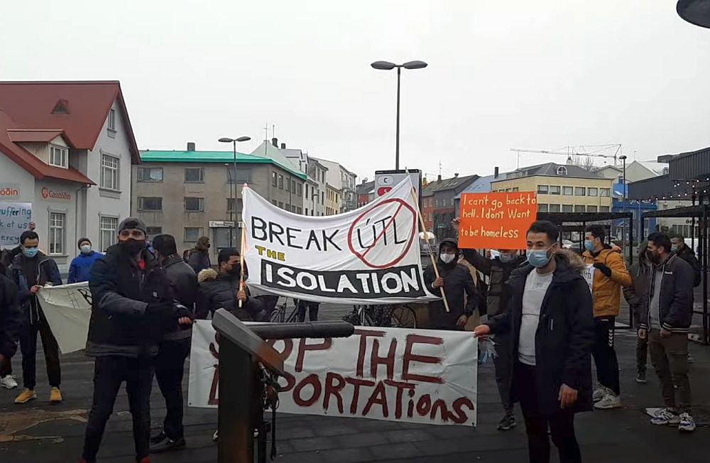 Asylbewerber bitten darum, in Island zu bleiben