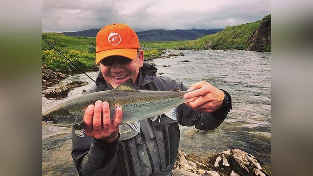 Gordon Ramsey is fishing in Iceland