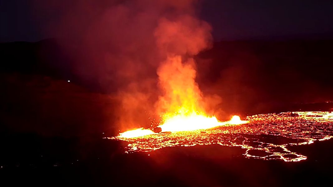 Dams may be created to redirect the lava flow