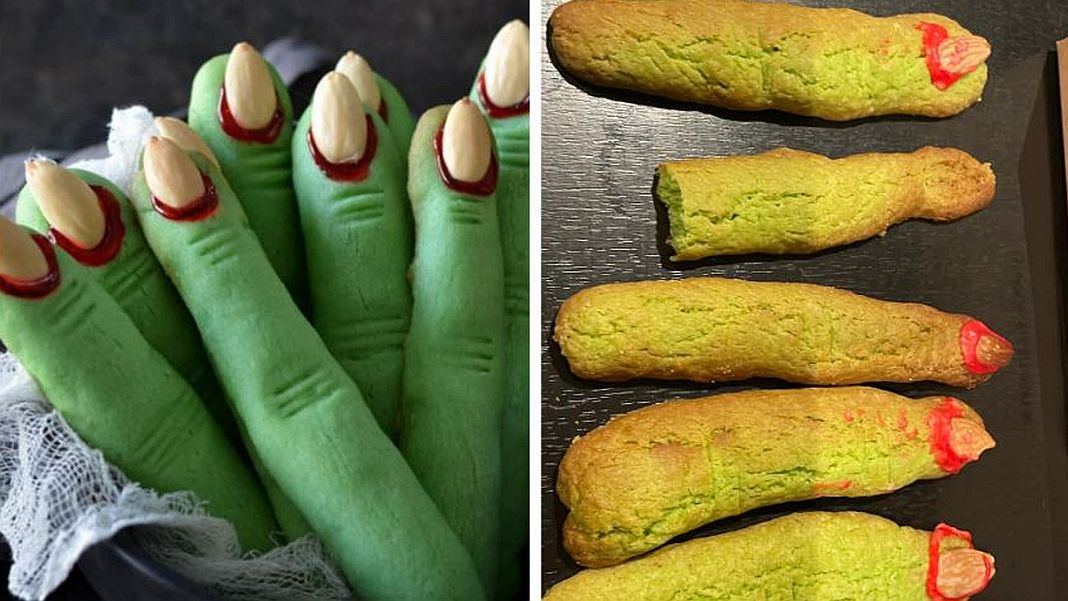 A witch’s fingers at a professional baker – kids would do better