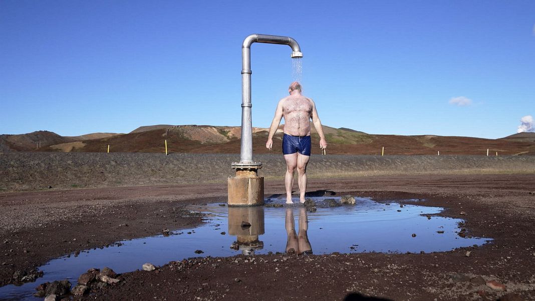 Shower in the middle of nowhere lava