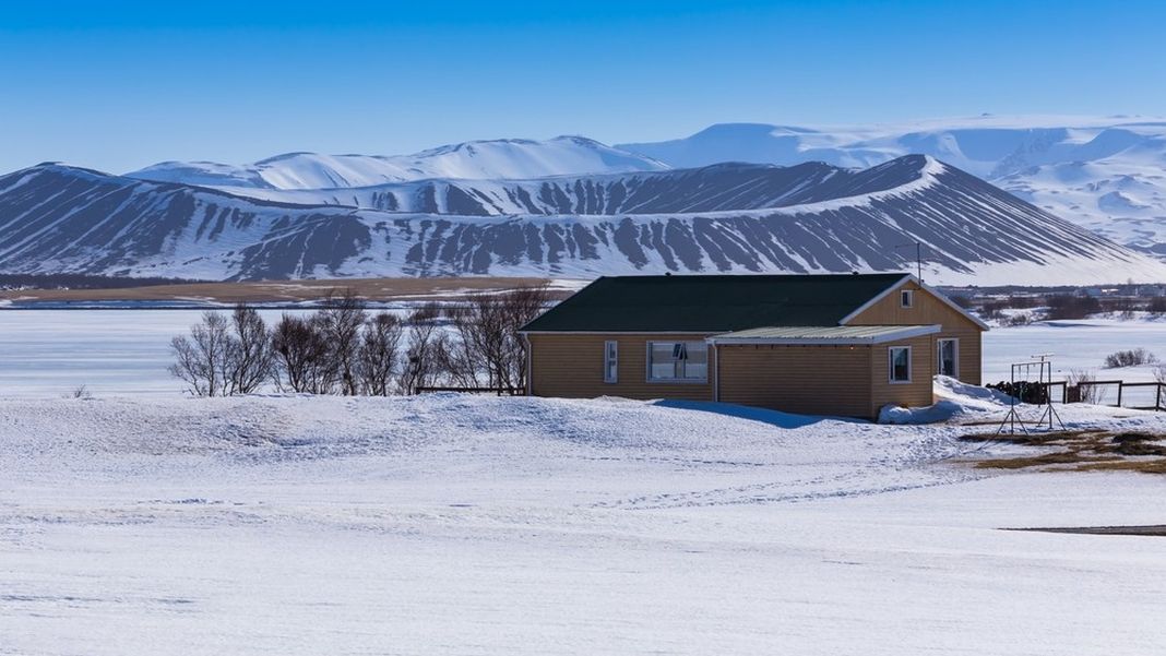 The temperature in Mývatn dropped below -25 degrees Celsius overnight